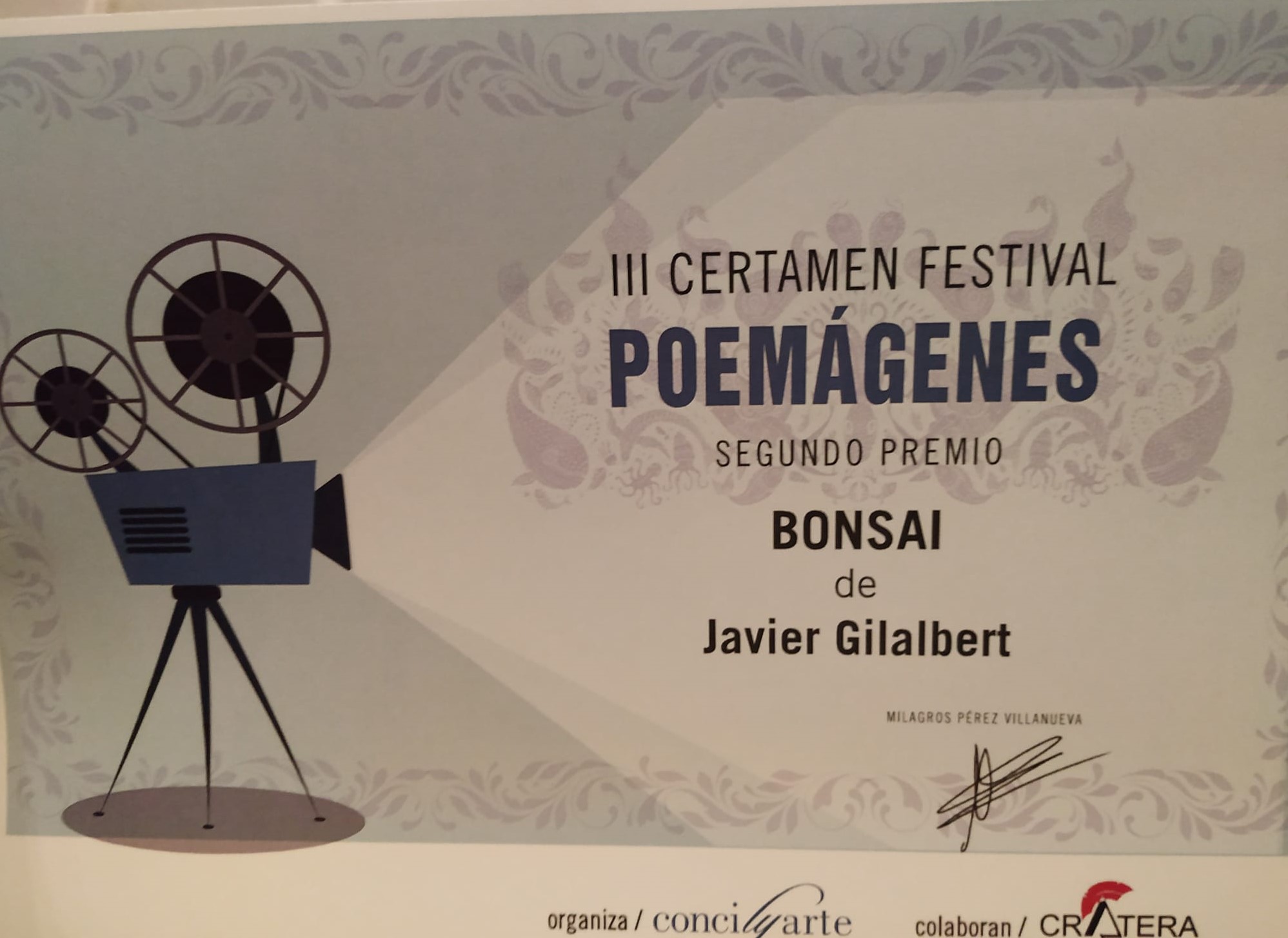 Segundo premio Poemágenes
